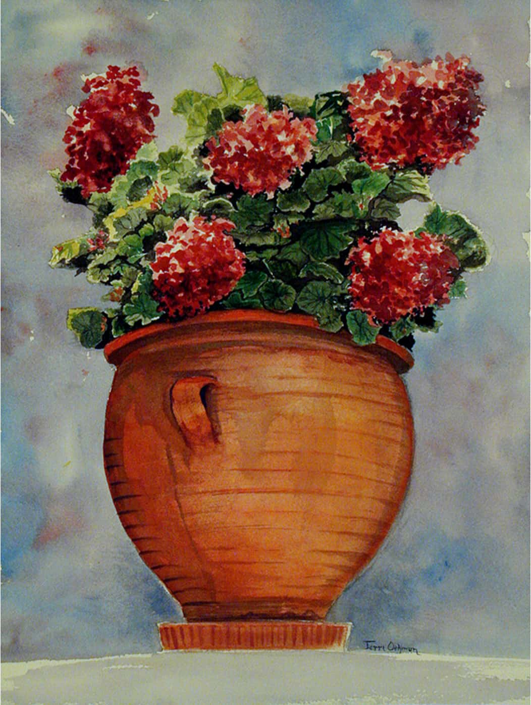 Floral Painting, Geranium Painting